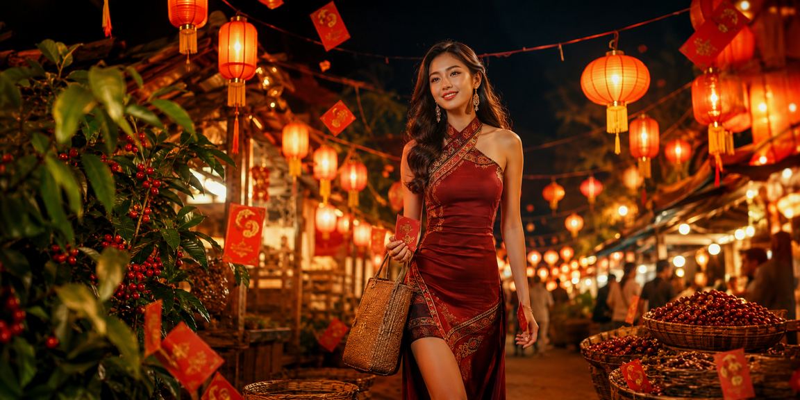 Phong bao đỏ may mắn và cà phê đặc sản tại Buôn Ma Thuột gắn với không khí nhận thưởng