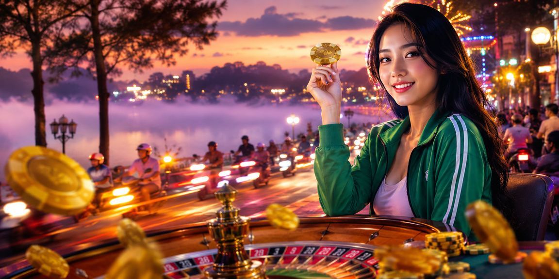 Không khí neon rực rỡ tại Đà Lạt, người chơi trải nghiệm roulette casino trực tuyến